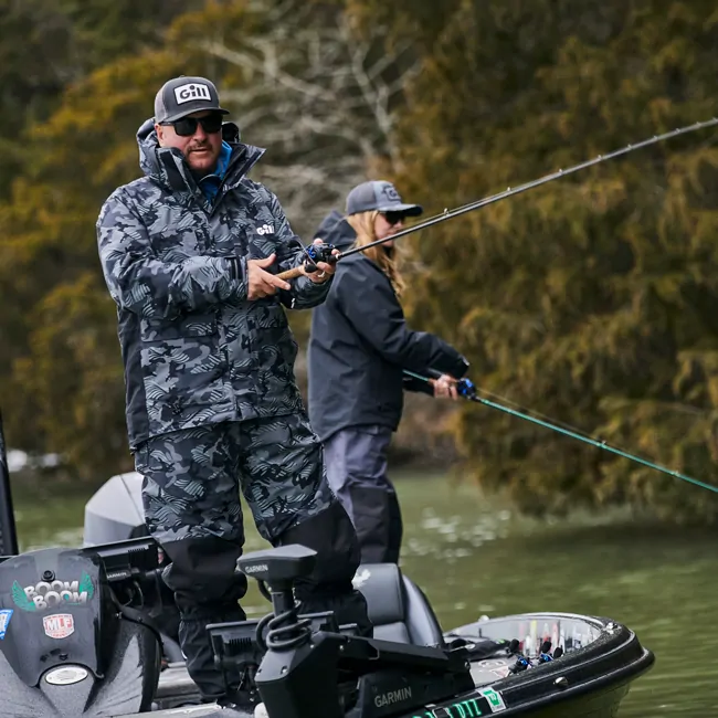 Meridian Suit worn by angler on a speed boat